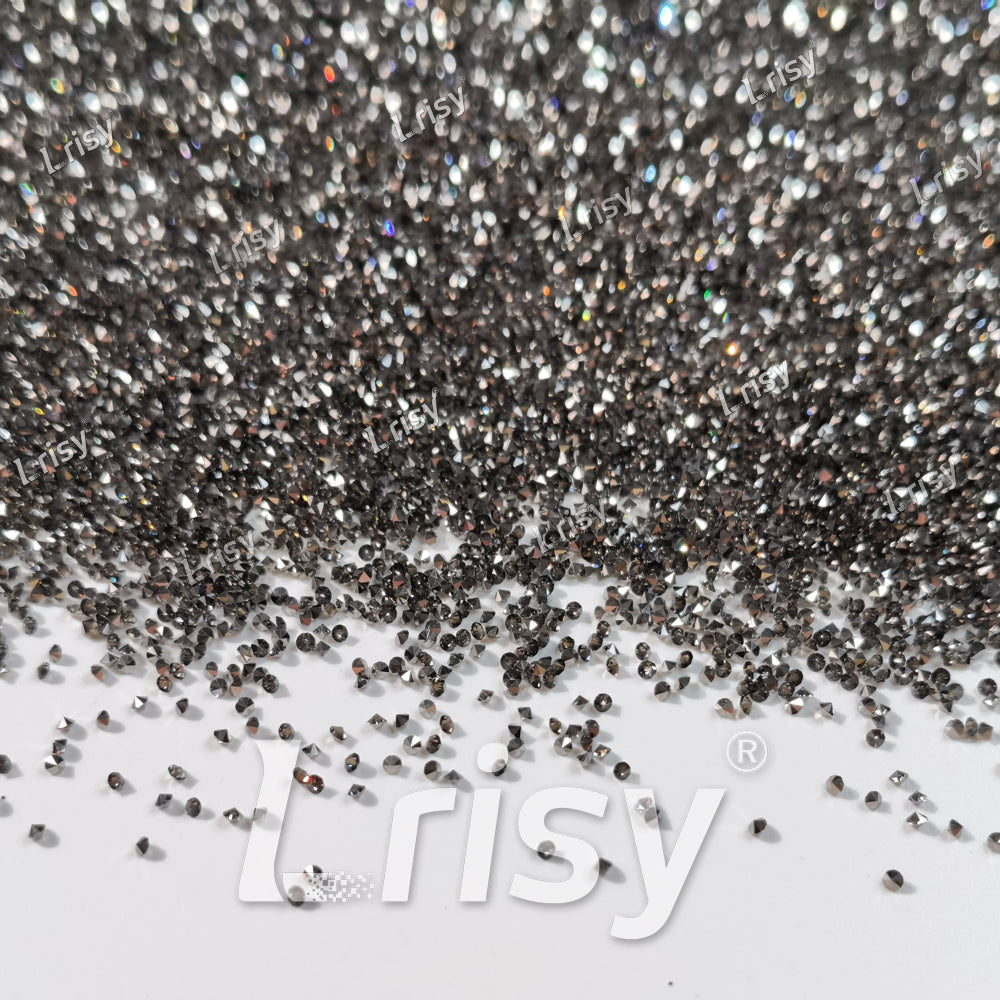 0.8-1mm Mineral Gray Pointed Back Rhinestones PRS1002