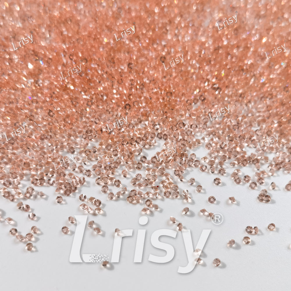 0.8-1mm Light Peach Pointed Back Rhinestones PRS022