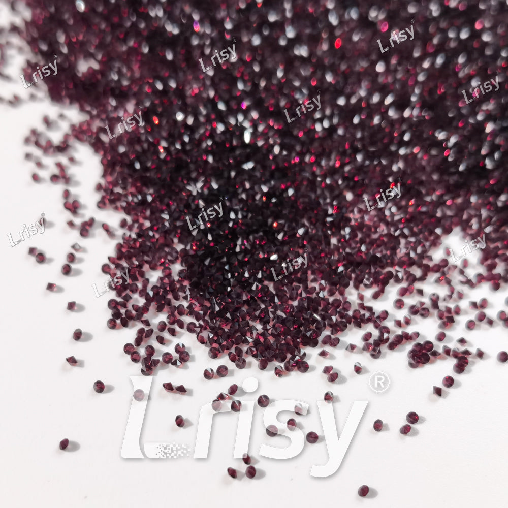 0.8-1mm Dark Purple Pointed Back Rhinestones PRS009