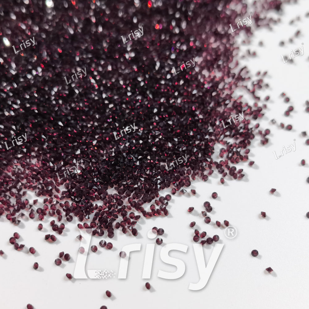 0.8-1mm Dark Purple Pointed Back Rhinestones PRS009