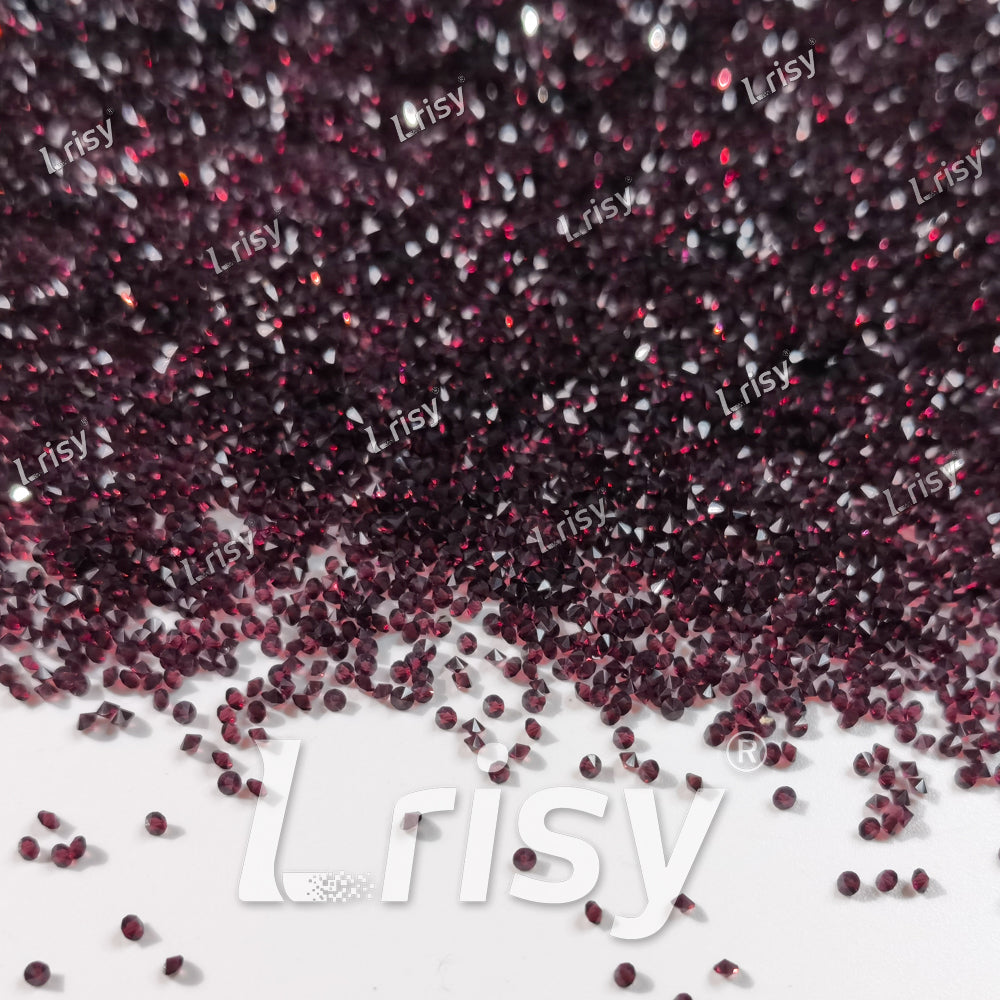 0.8-1mm Dark Purple Pointed Back Rhinestones PRS009