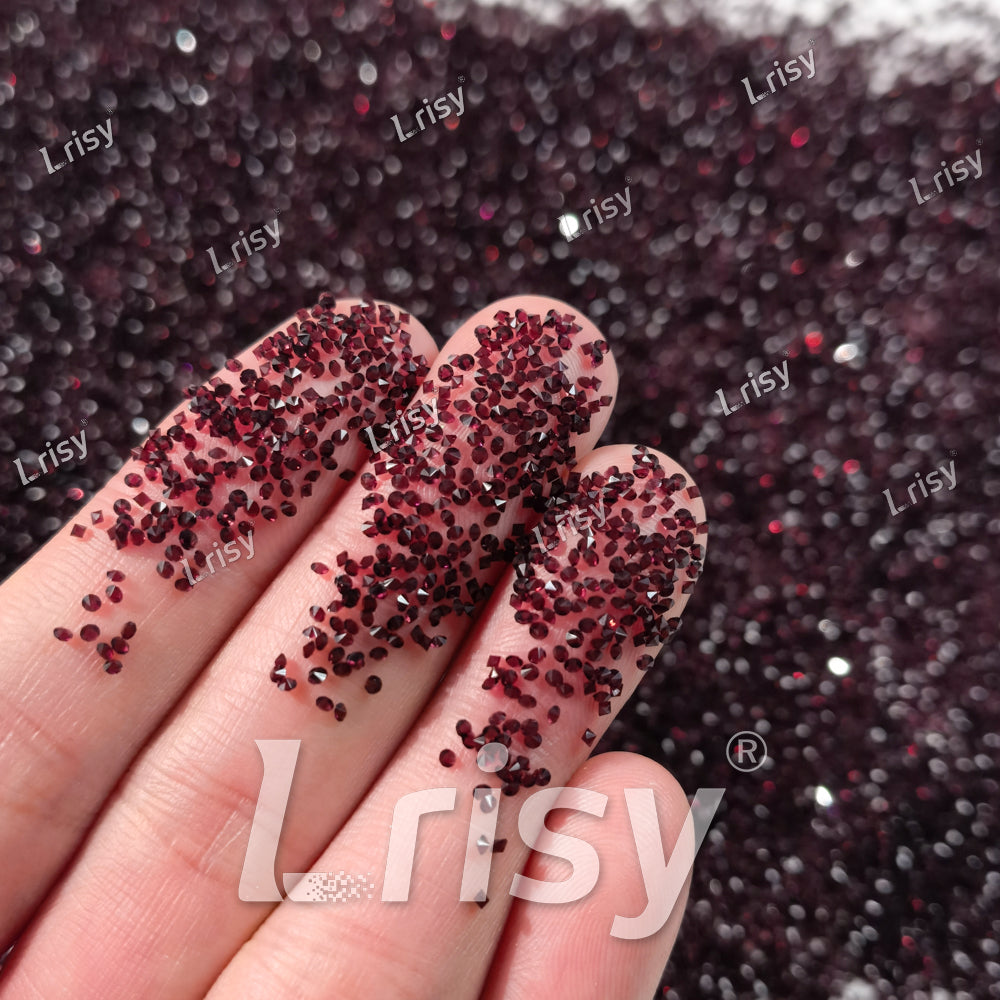 0.8-1mm Dark Purple Pointed Back Rhinestones PRS009