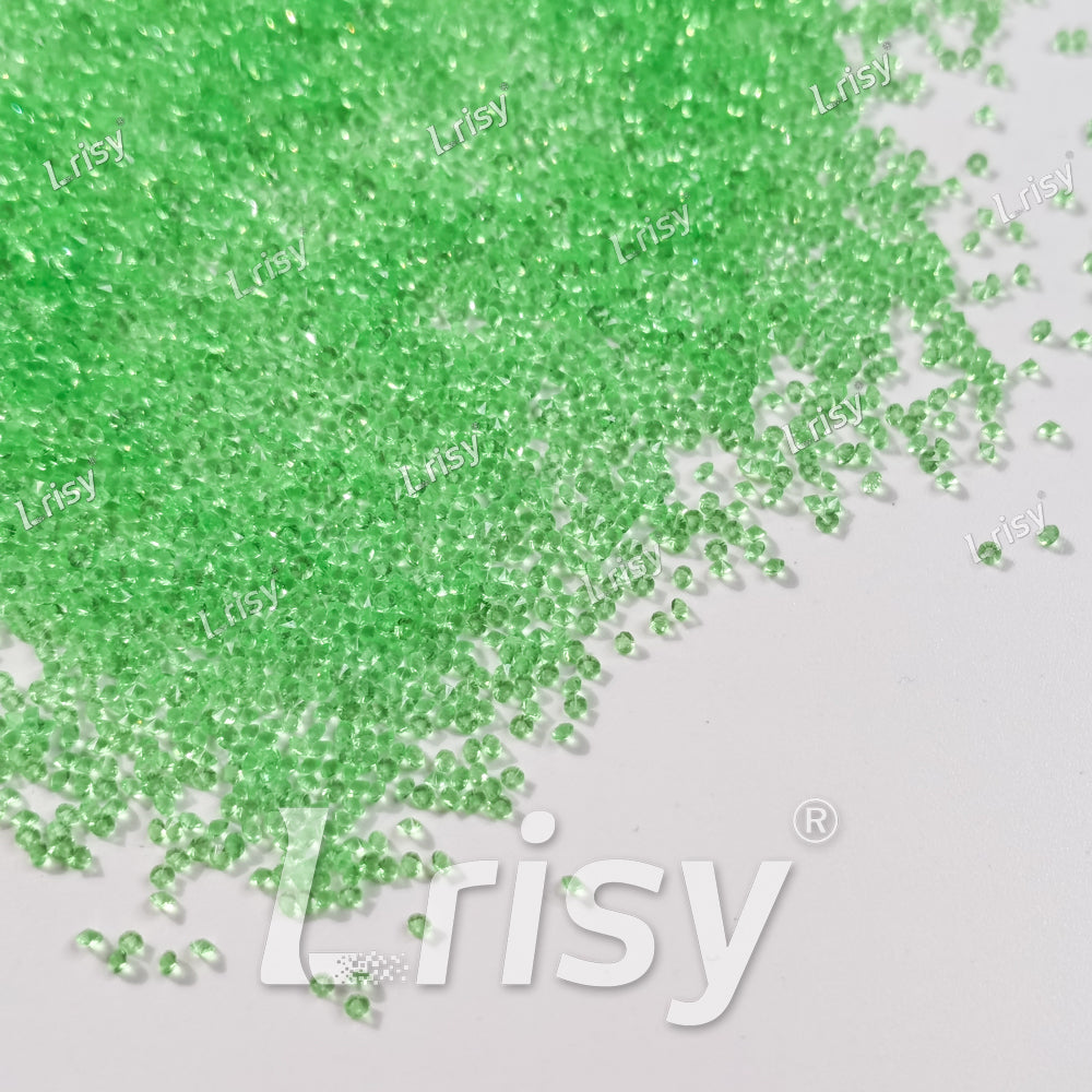 0.8-1mm Light Green Pointed Back Rhinestones PRS007