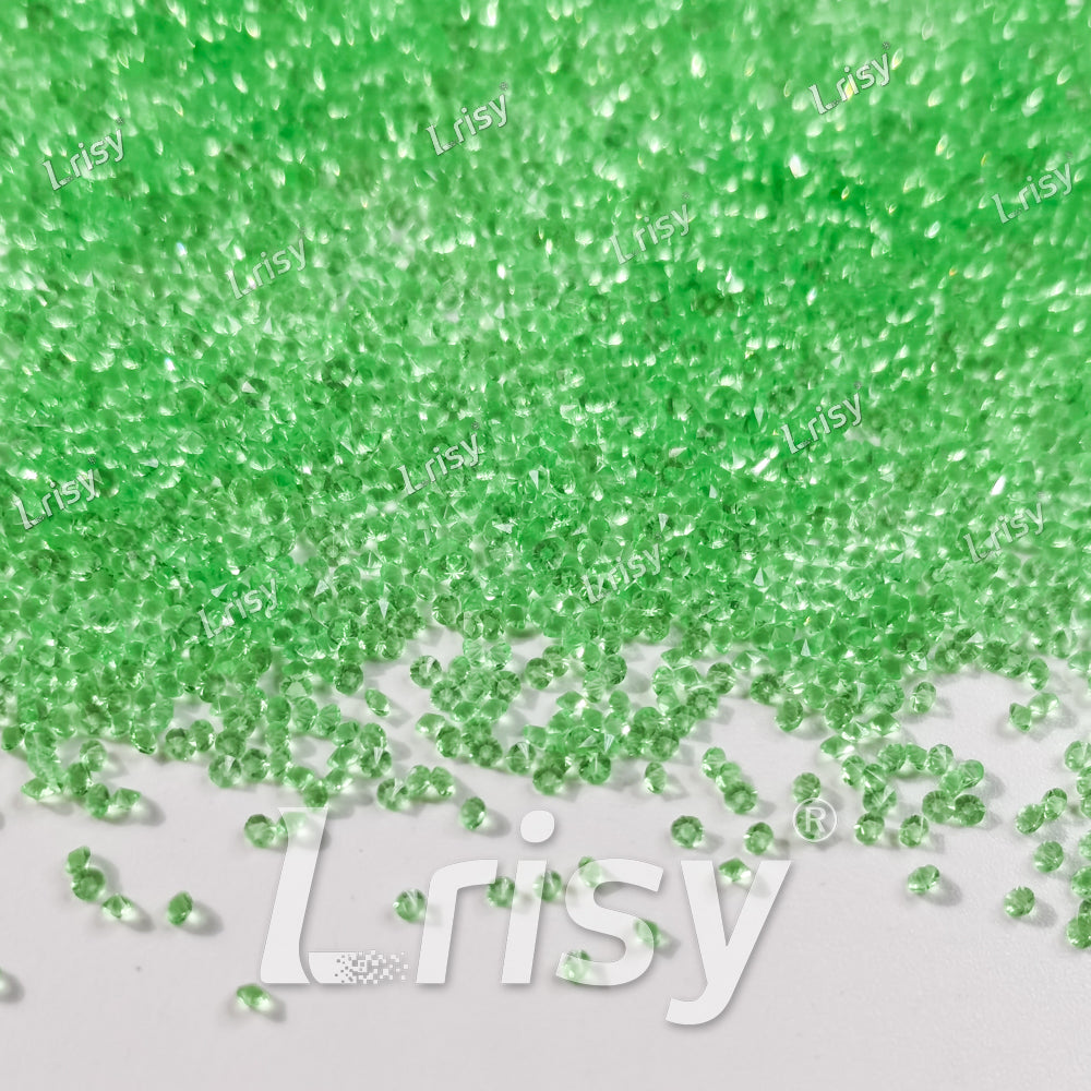 0.8-1mm Light Green Pointed Back Rhinestones PRS007