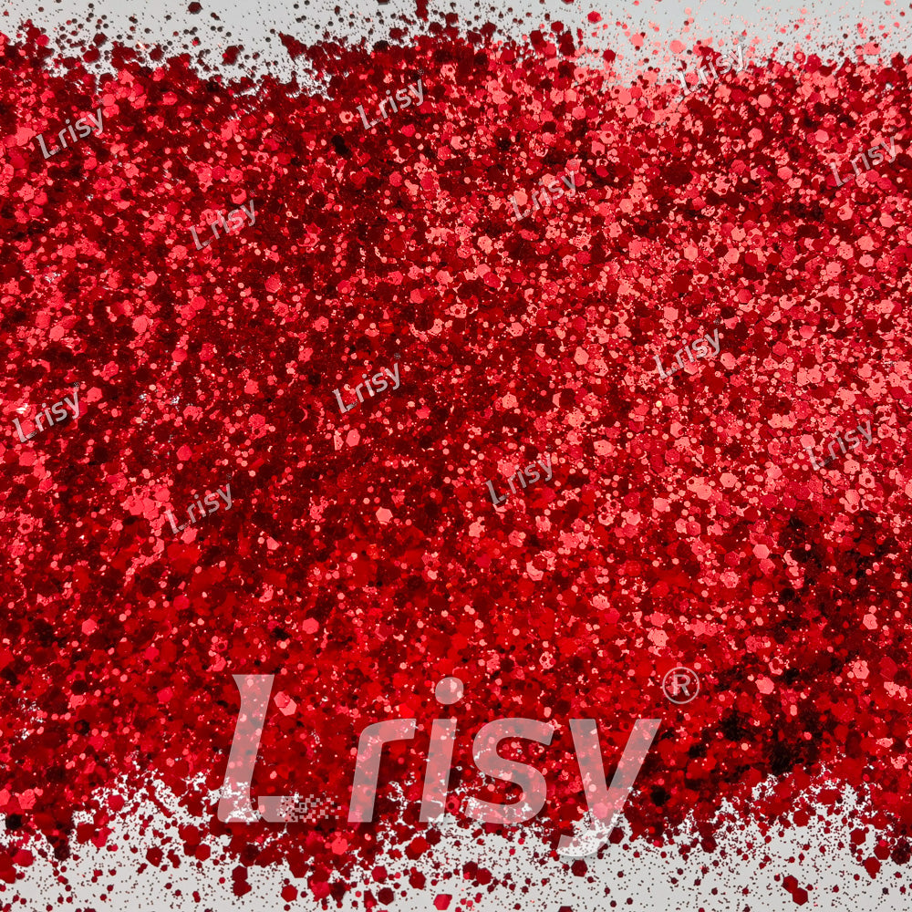 General Mixed American Red Glitter Pure Color B0308