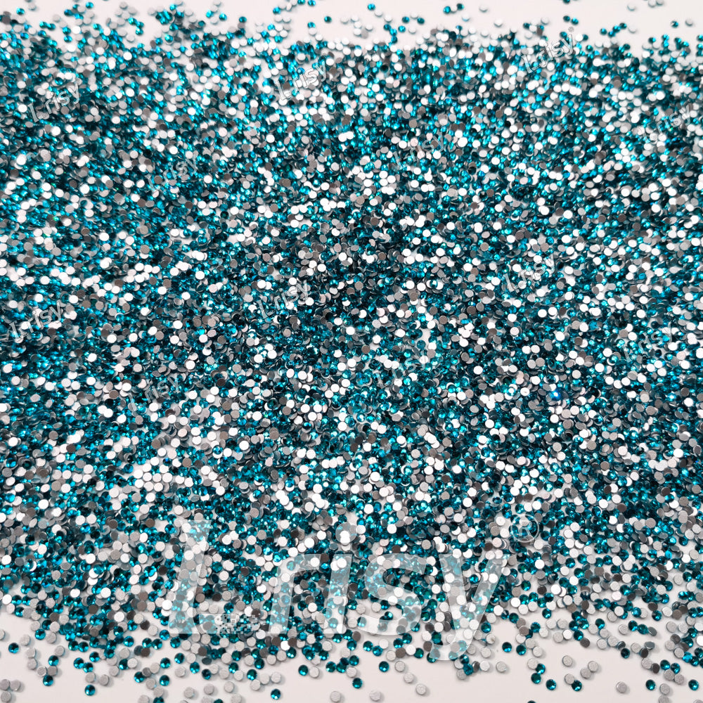 Peacock Blue Crystal Transparent Flat Back Rhinestones FBRS005