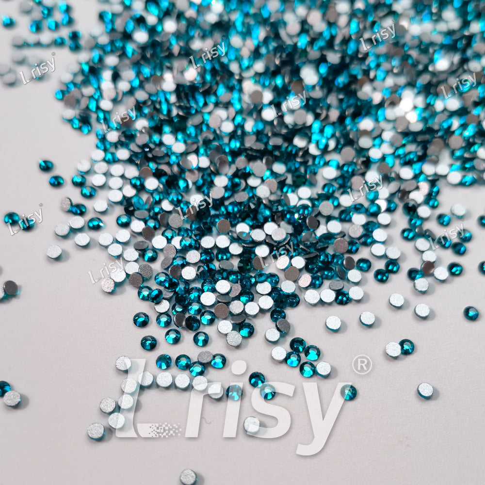 1.9-2.1mm Peacock Blue Crystal Flat back Rhinestones FBRS005