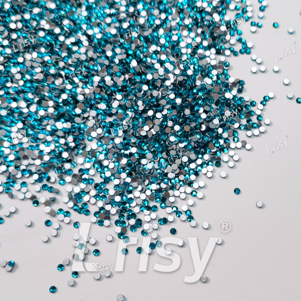 1.9-2.1mm Peacock Blue Crystal Flat back Rhinestones FBRS005