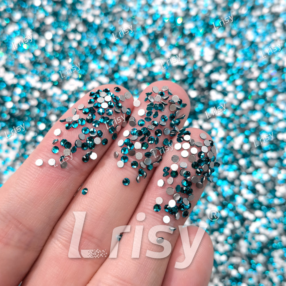 1.9-2.1mm Peacock Blue Crystal Flat back Rhinestones FBRS005