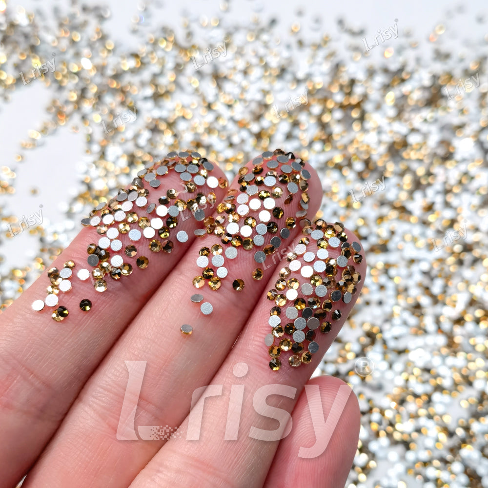 1.9-2.1mm Crystal Yellow Flat back Rhinestones FBRS015