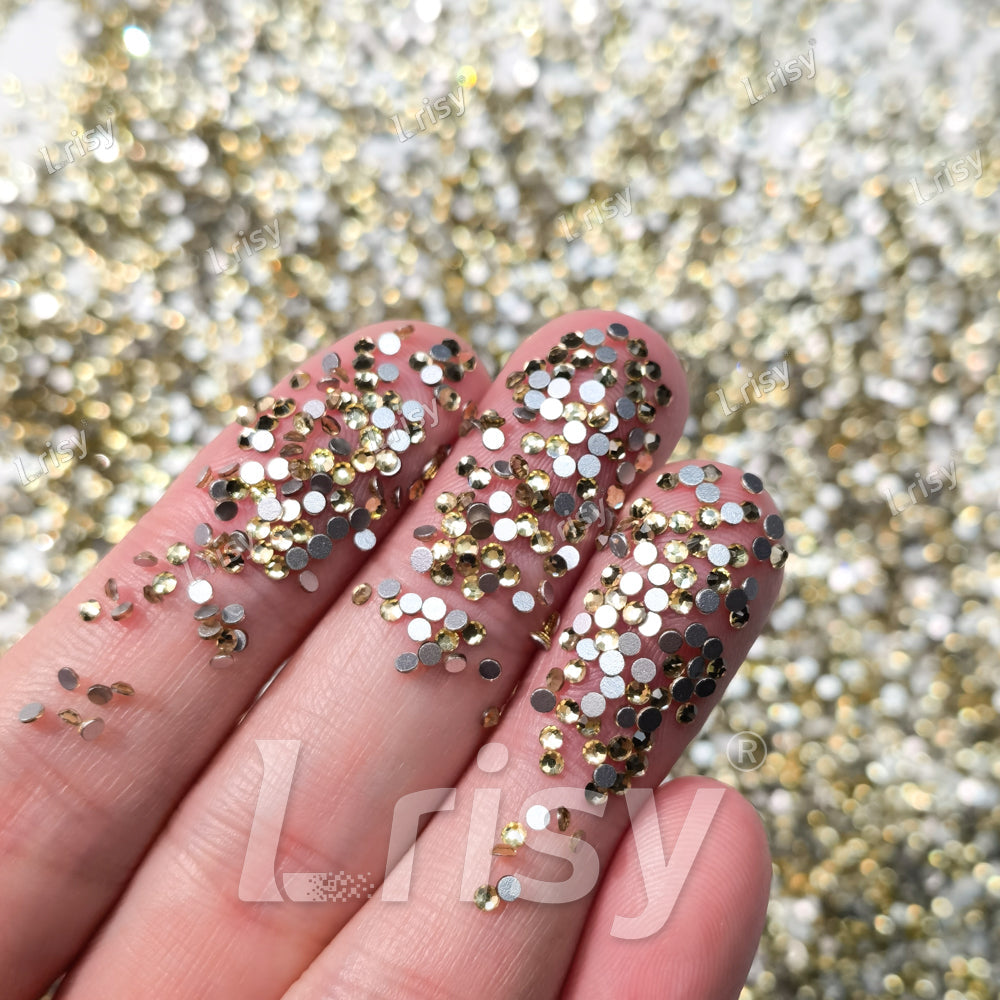 1.9-2.1mm Pale Yellow Flat back Rhinestones FBRS012