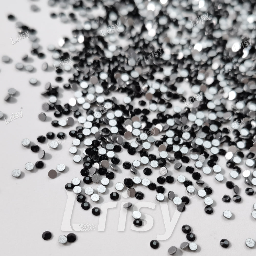 1.9-2.1mm Black Pearl Flat back Rhinestones FBRS011