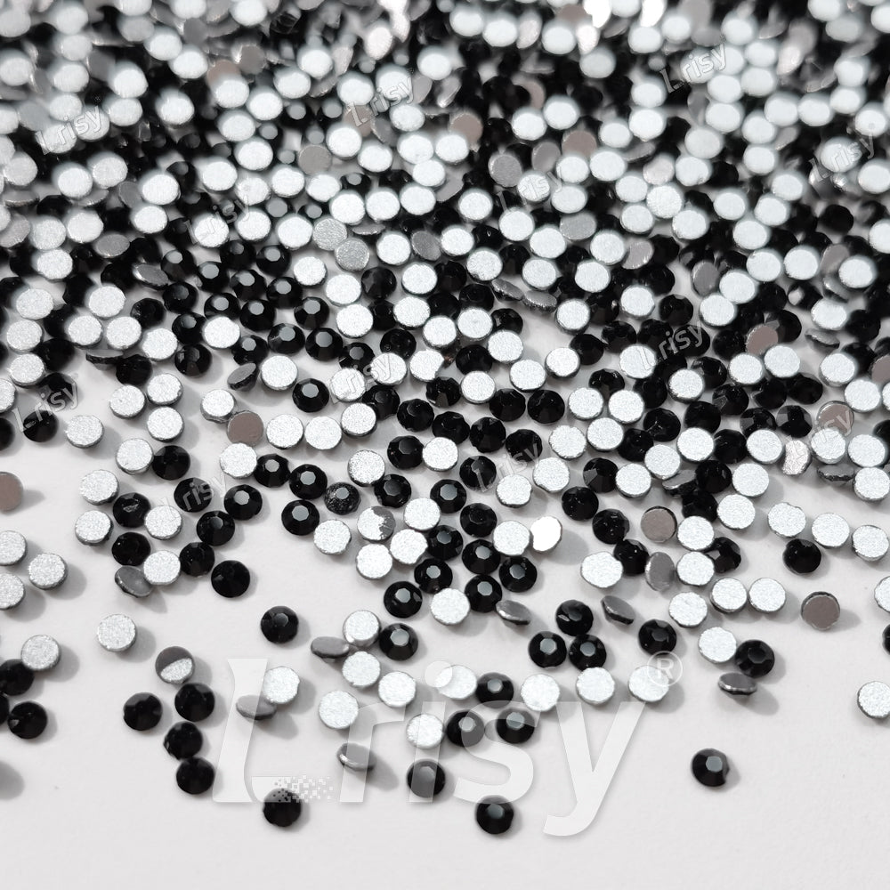 1.9-2.1mm Black Pearl Flat back Rhinestones FBRS011