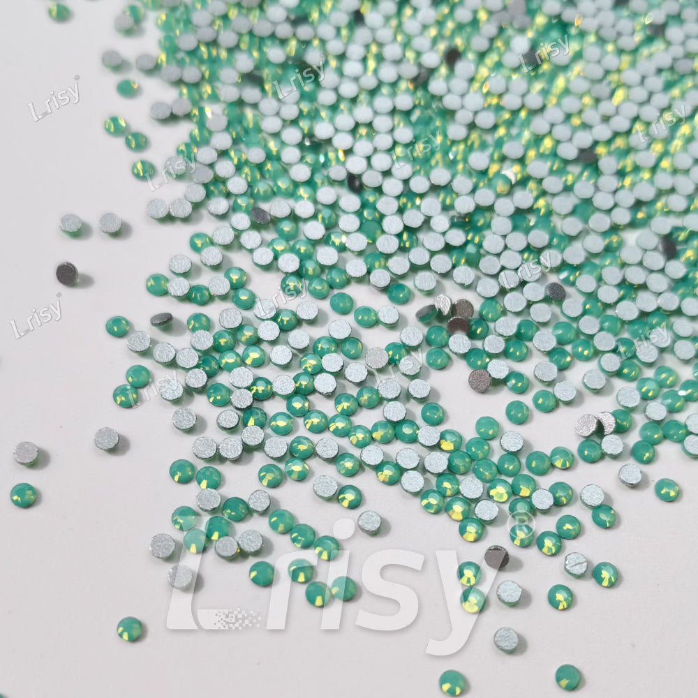 1.9-2.1mm Green (Pacific) Opal Flat back Rhinestones FBRS028