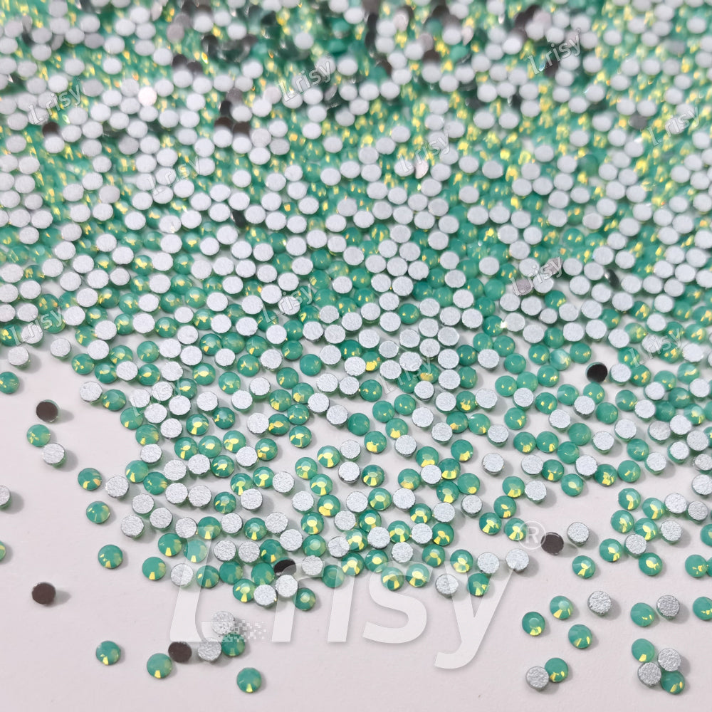1.9-2.1mm Green (Pacific) Opal Flat back Rhinestones FBRS028