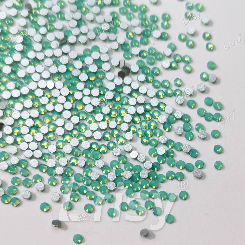 1.9-2.1mm Green (Pacific) Opal Flat back Rhinestones FBRS028