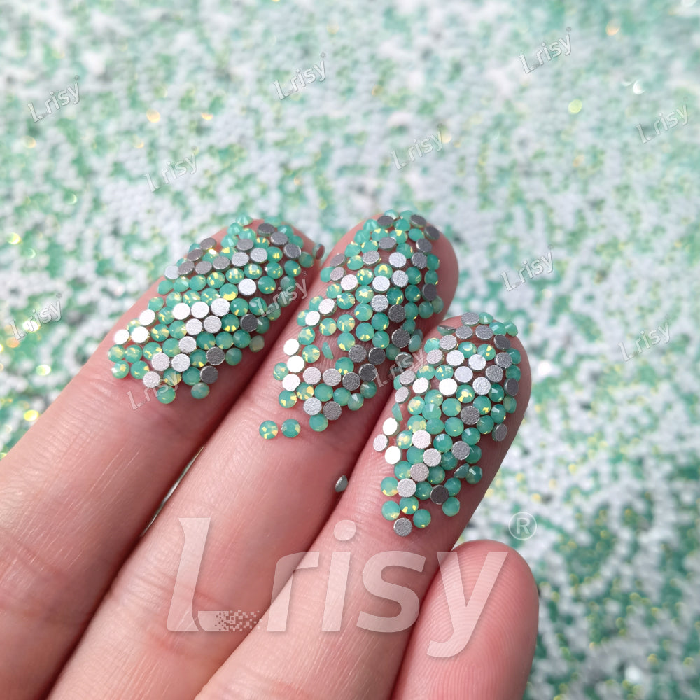1.9-2.1mm Green (Pacific) Opal Flat back Rhinestones FBRS028