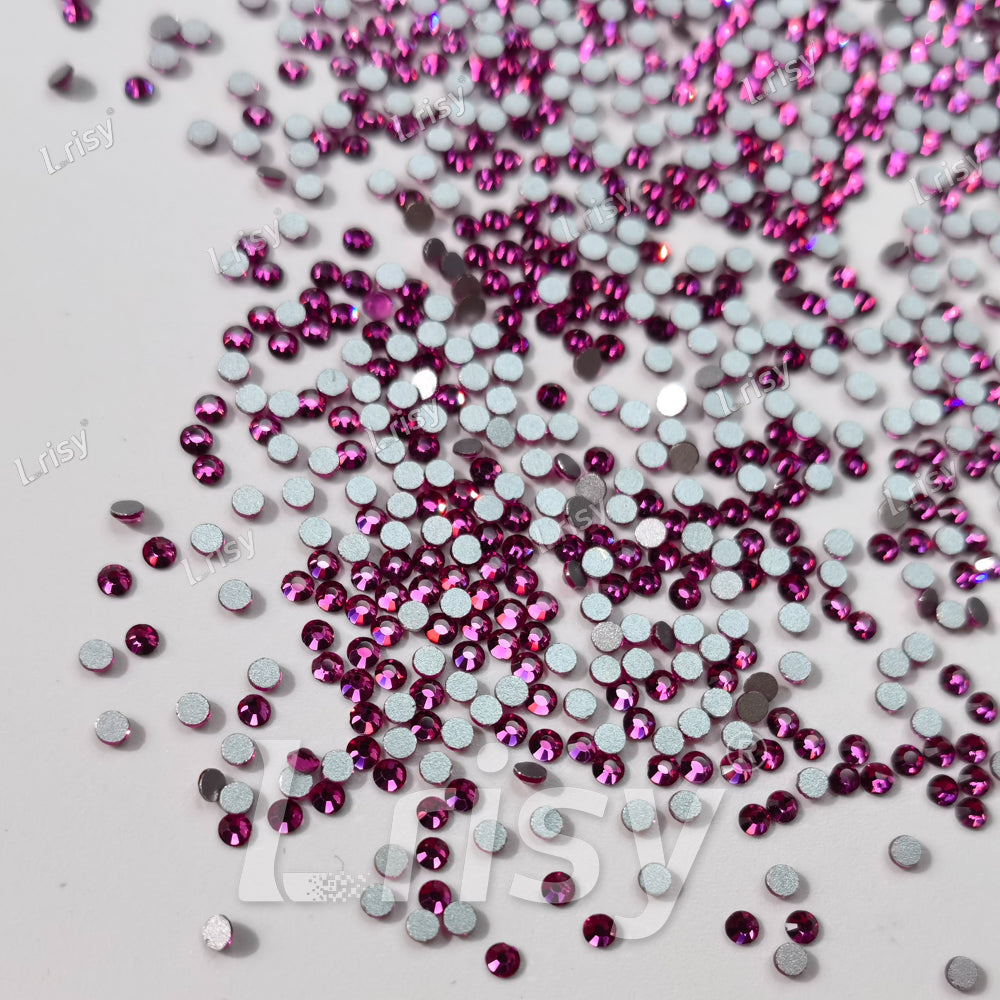 1.9-2.1mm Fuchsia Flat back Rhinestones FBRS025