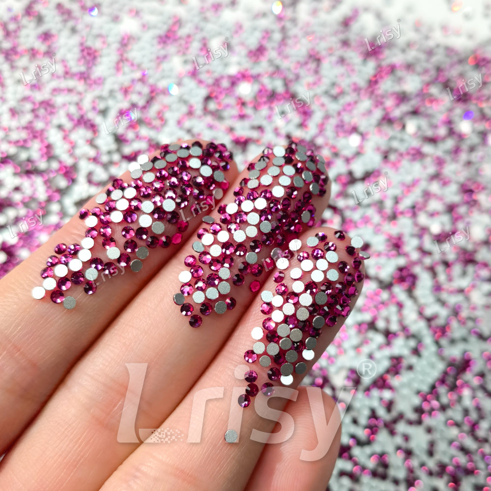 1.9-2.1mm Fuchsia Flat back Rhinestones FBRS025