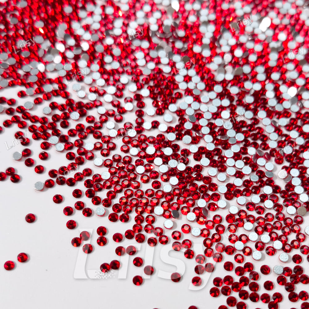 1.9-2.1mm American Red Flat back Rhinestones FBRS017