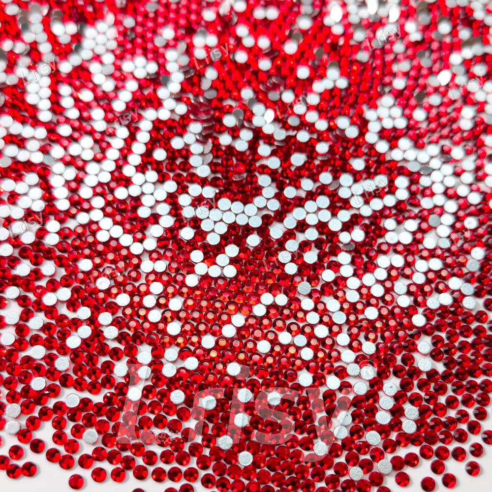 1.9-2.1mm American Red Flat back Rhinestones FBRS017