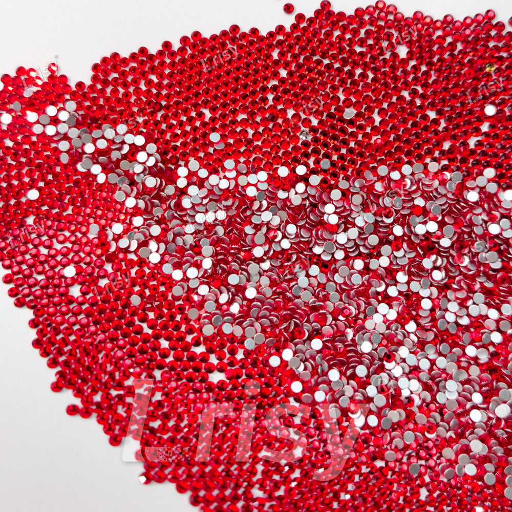 1.9-2.1mm American Red Flat back Rhinestones FBRS017