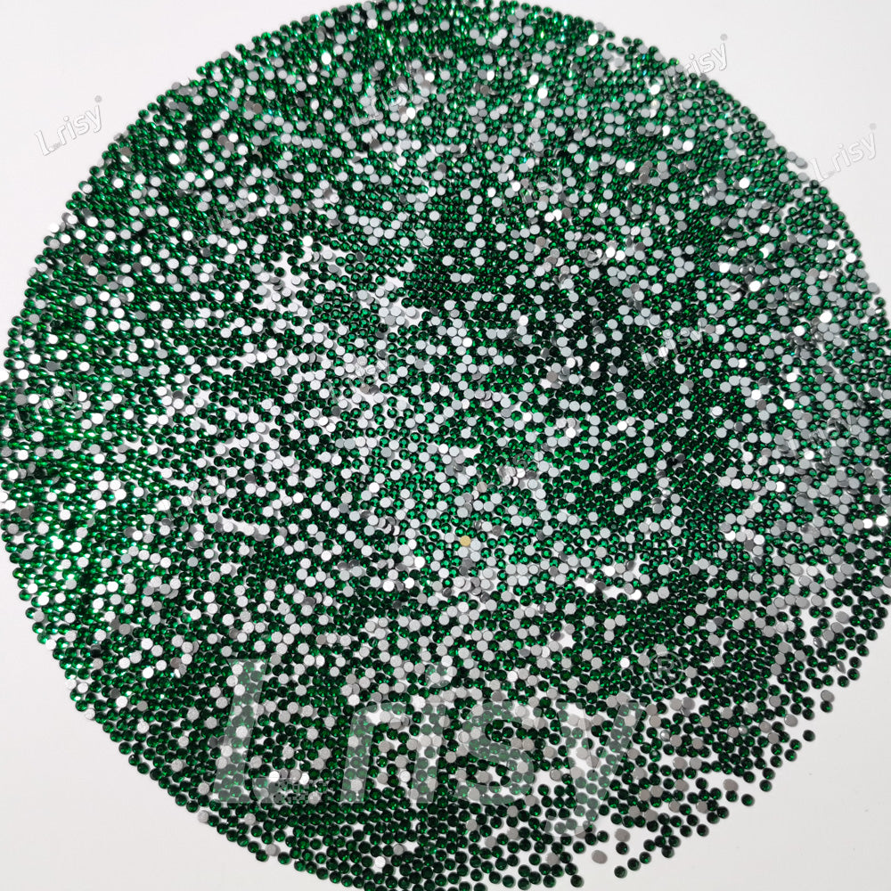 Emerald Green Crystal Transparent Flat Back Rhinestones FBRS006