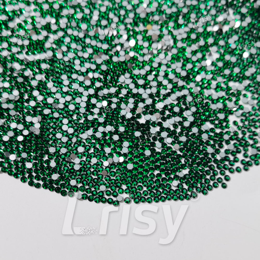 1.9-2.1mm Emerald Green Flat Back Rhinestones FBRS006