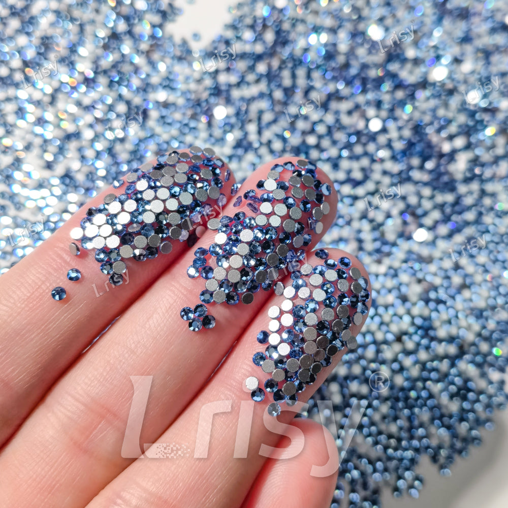 1.9-2.1mm Light Blue Flat Back Rhinestones FBRS003