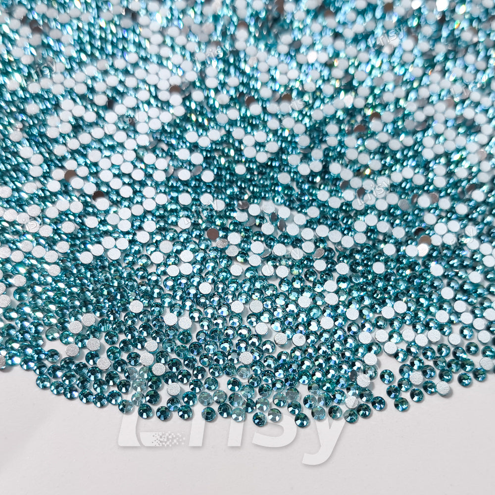 1.9-2.1mm Lake Blue (Aquamarine) Flat Back Rhinestones FBRS004