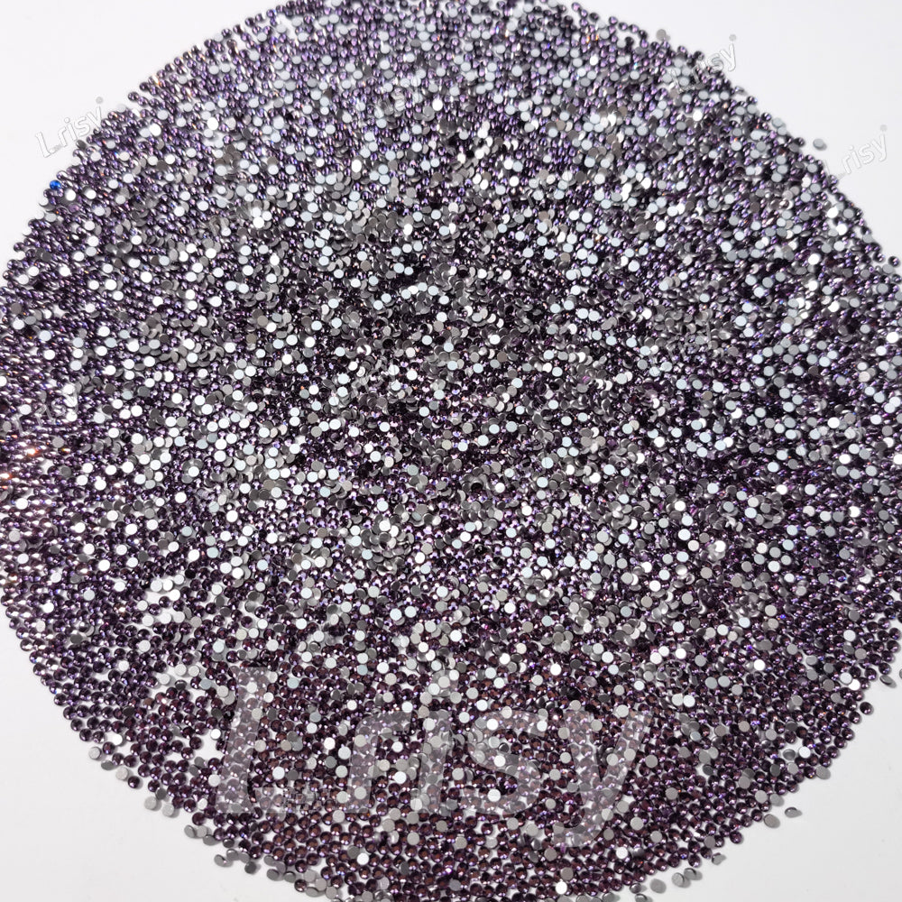 Lotus Purple Crystal Transparent Flat Back Rhinestones FBRS019