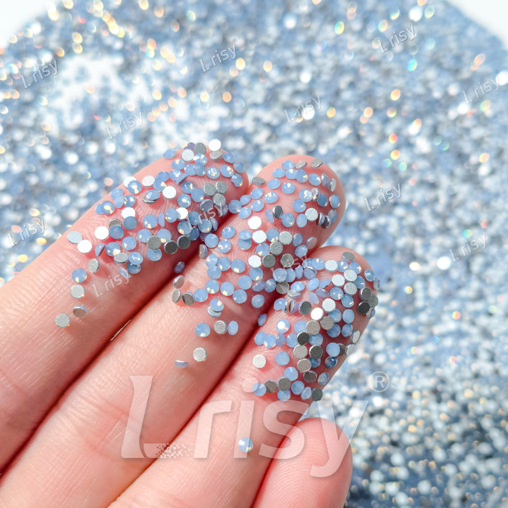 1.9-2.1mm Blue Opal Flat Back Rhinestones FBRS027