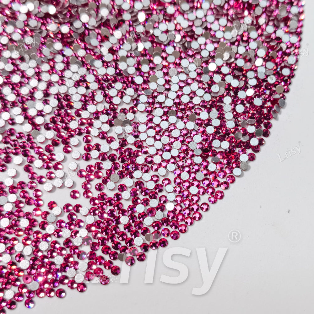 Rose Red Crystal Transparent Flat Back Rhinestones FBRS023