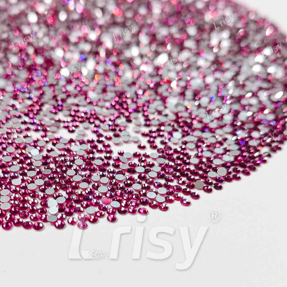 Rose Red Crystal Transparent Flat Back Rhinestones FBRS023