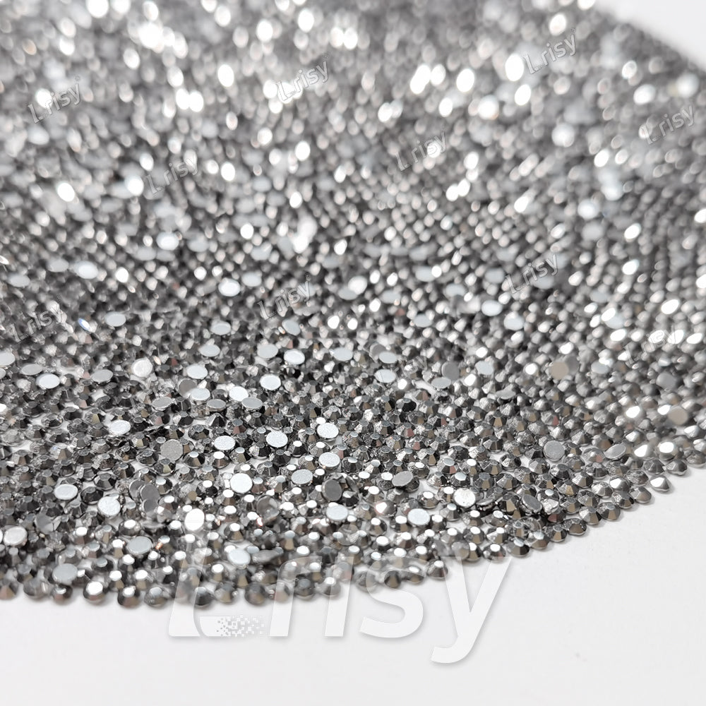 1.9-2.1mm Silver Ore Flat Back Rhinestones FBRS036