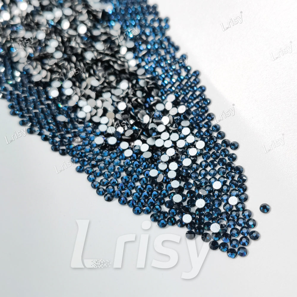 Inky Blue Crystal Transparent Flat Back Rhinestones FBRS020