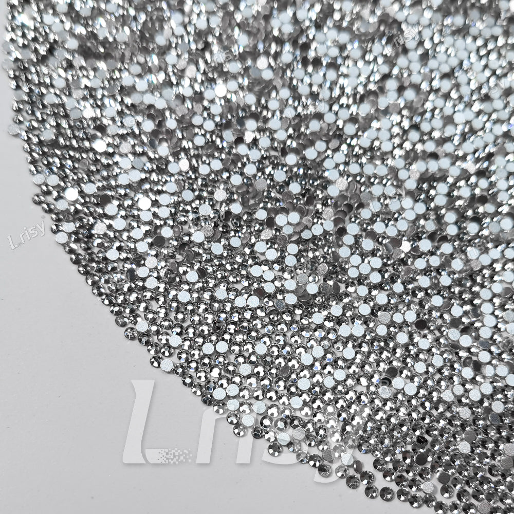 Silver White Crystal Transparent Flat Back Rhinestones FBRS001