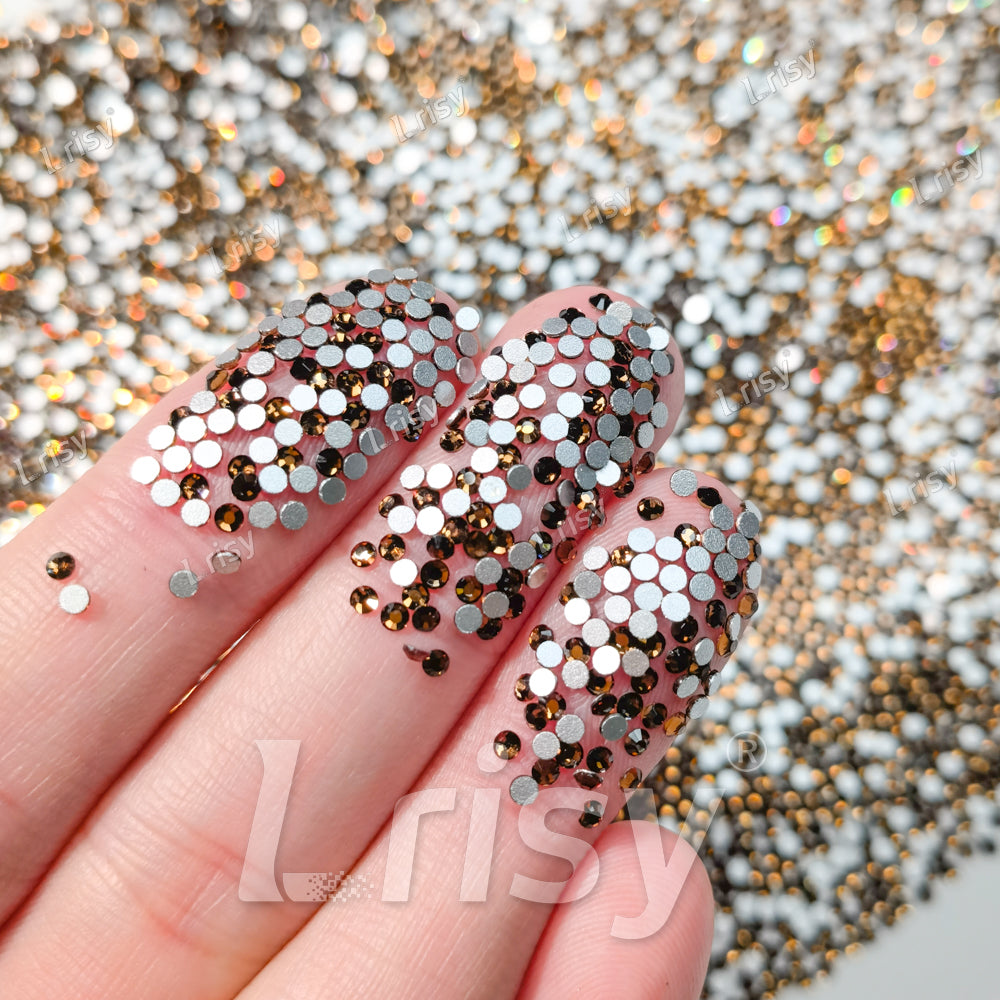 Smoked Topaz Crystal Transparent Flat Back Rhinestones FBRS014