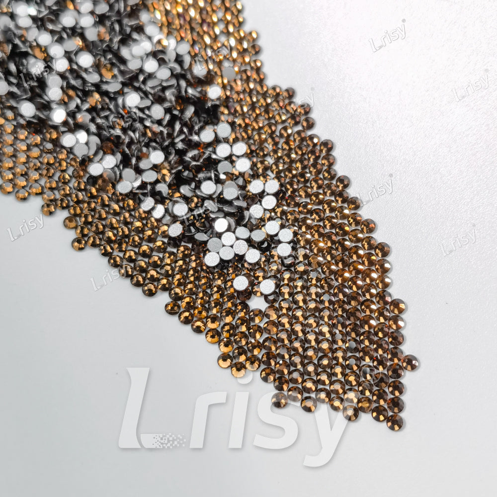 Smoked Topaz Crystal Transparent Flat Back Rhinestones FBRS014