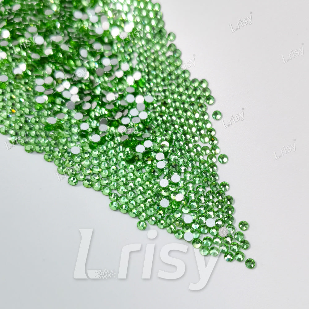 1.9-2.1mm Light Green Flat Back Rhinestones FBRS007