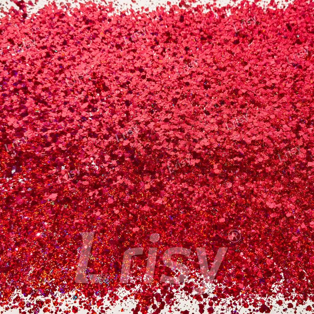 Starlight Holographic American Red General Mixed Glitter GLB0300