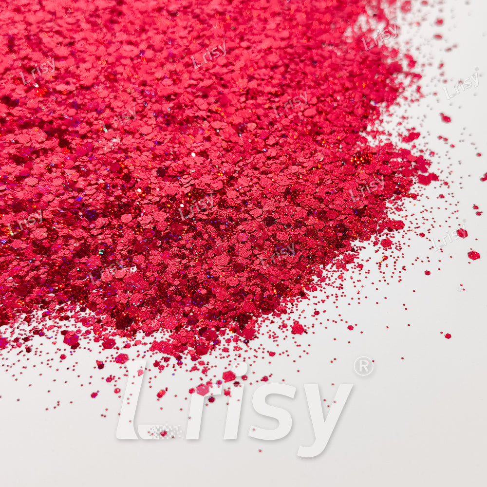 Starlight Holographic American Red General Mixed Glitter GLB0300