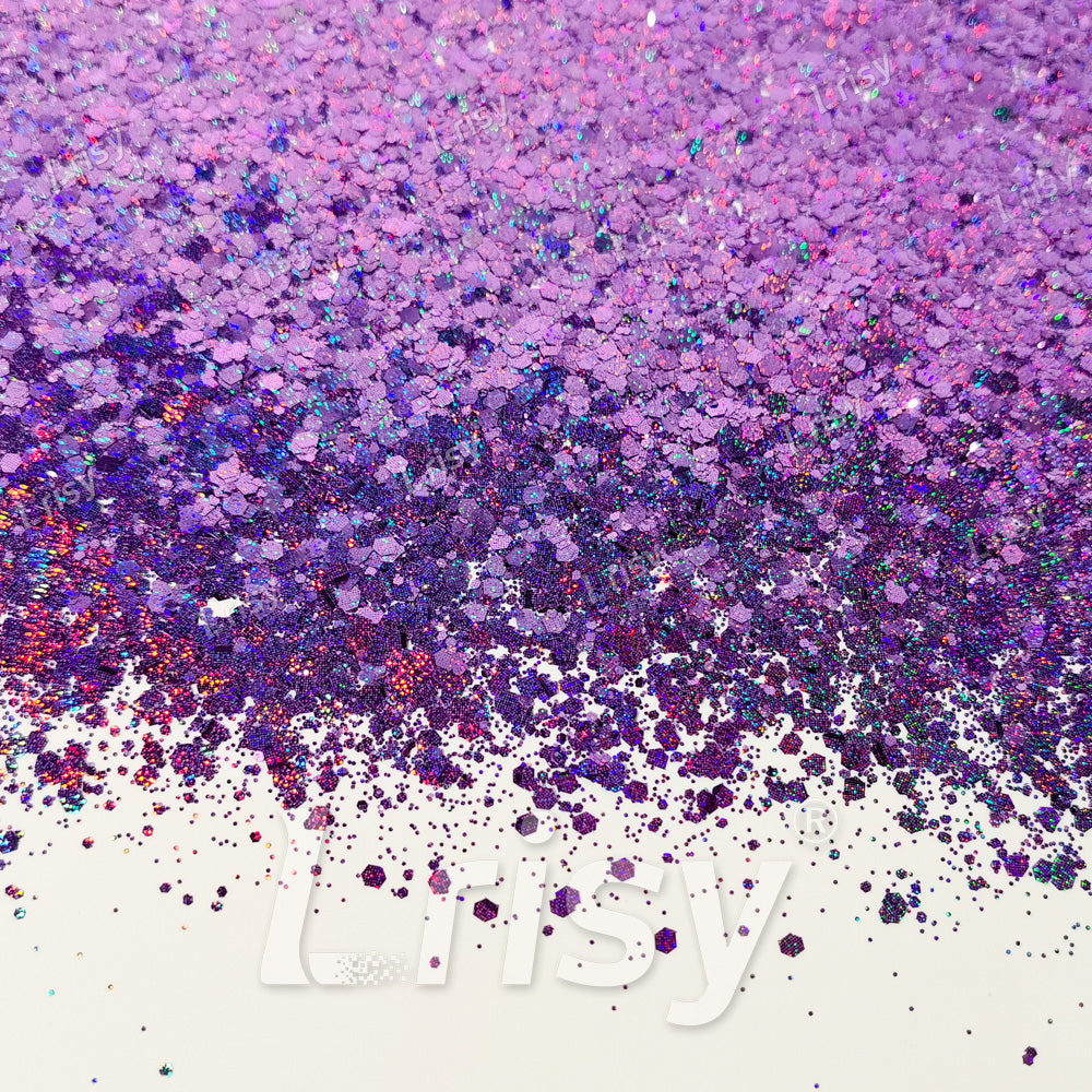 Starlight Holographic Violet General Mixed Glitter GLB0806