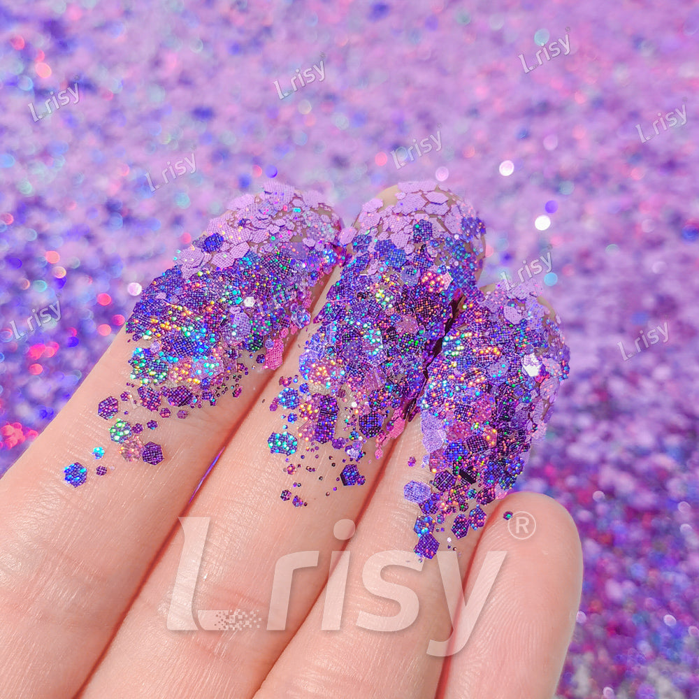 Starlight Holographic Violet General Mixed Glitter GLB0806