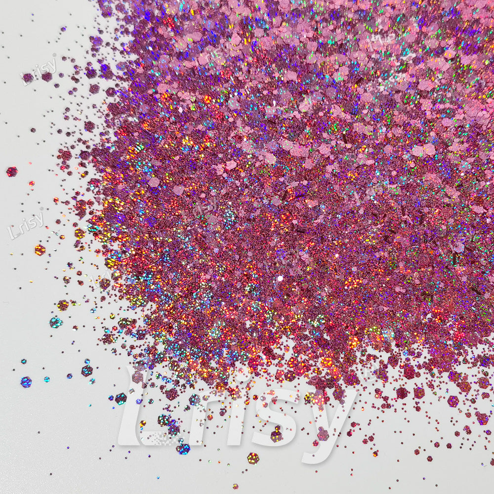 Starlight Holographic Pink General Mixed Glitter GLB0920