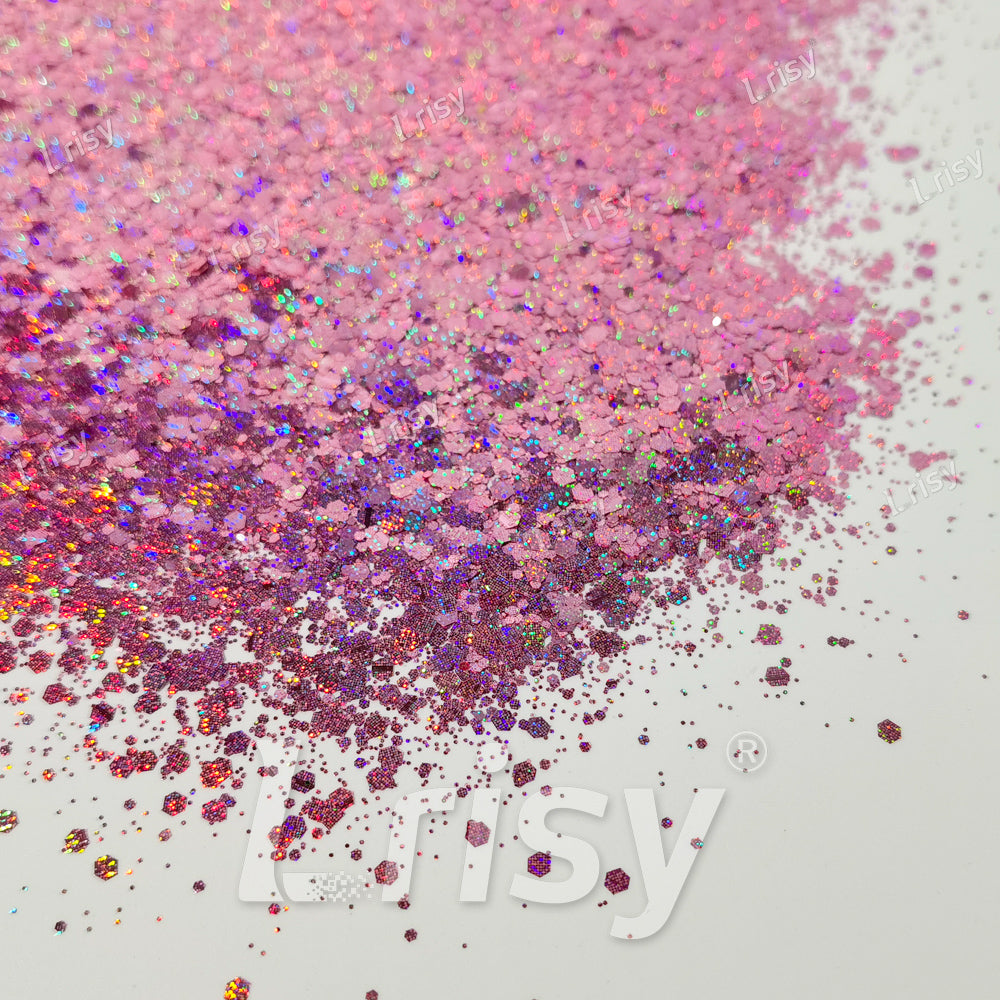 Starlight Holographic Pink General Mixed Glitter GLB0920