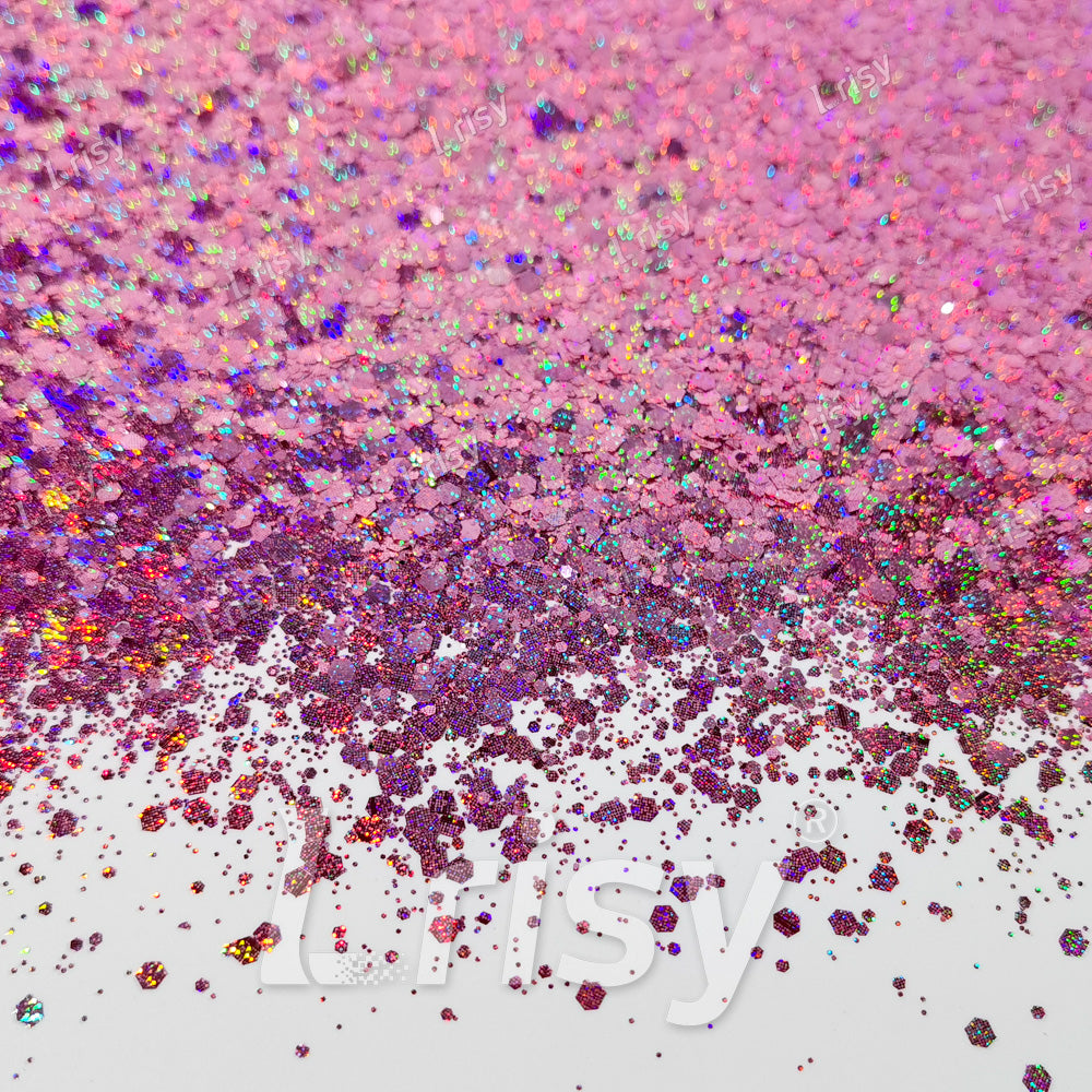 Starlight Holographic Pink General Mixed Glitter GLB0920