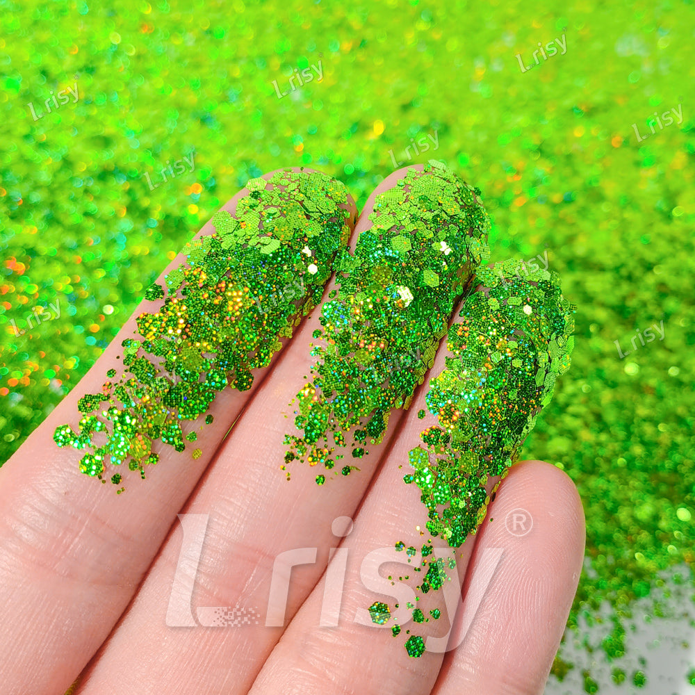 Starlight Holographic Spring Green General Mixed Glitter GLB0612