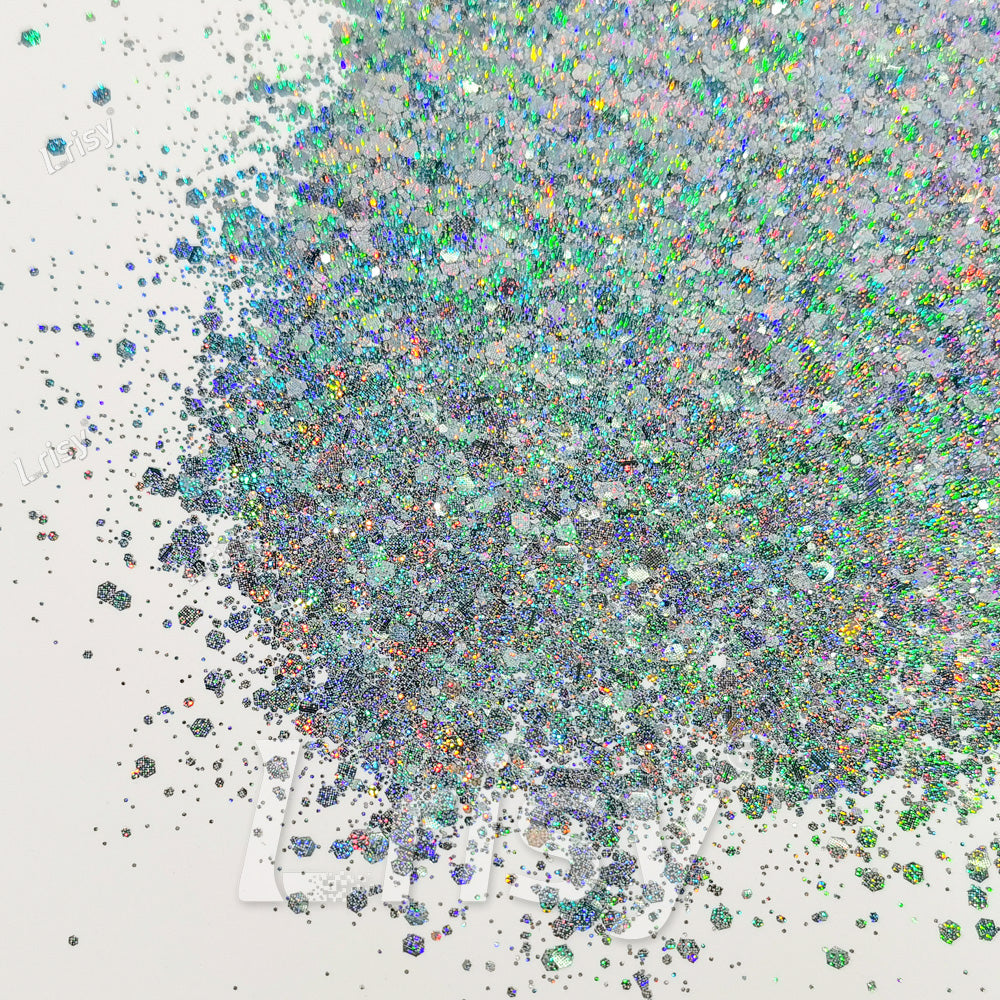 Starlight Holographic Silver General Mixed Glitter GLB0100