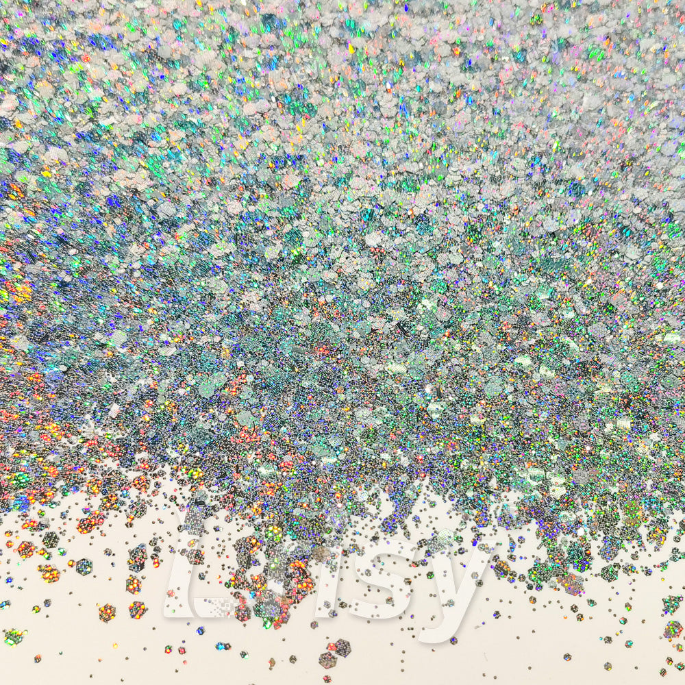 Starlight Holographic Silver General Mixed Glitter GLB0100